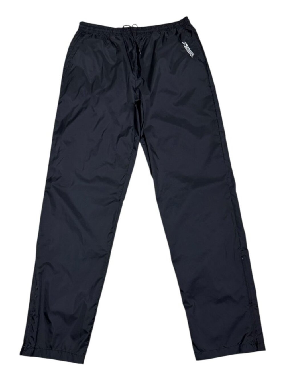 BROOKS Vintage 90s Black Windbreaker Splash Track Pants Mens Large